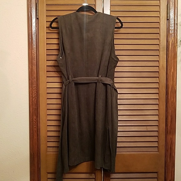 Chico's Faux Suede Long Vest - Picture 4 of 6